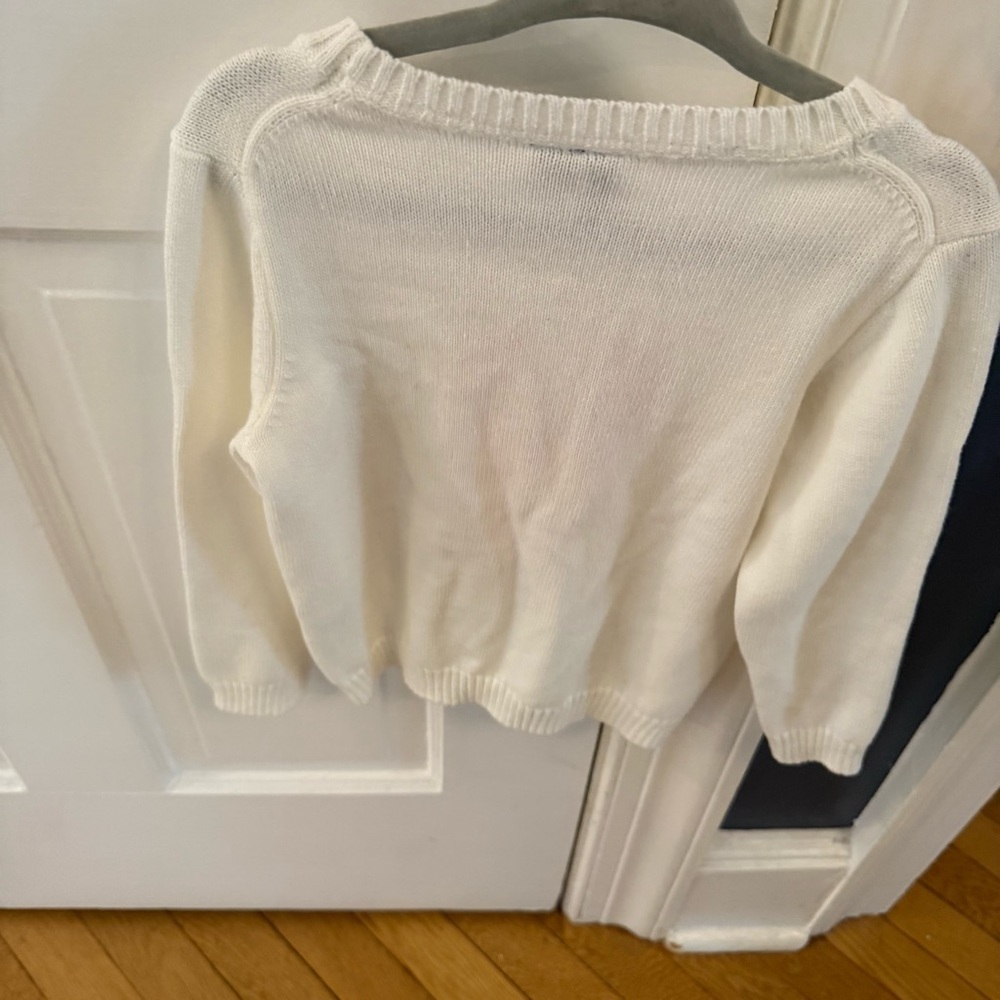 Janie and Jack White Sweater with Orange Lobster 2t NWT - Picture 3 of 3